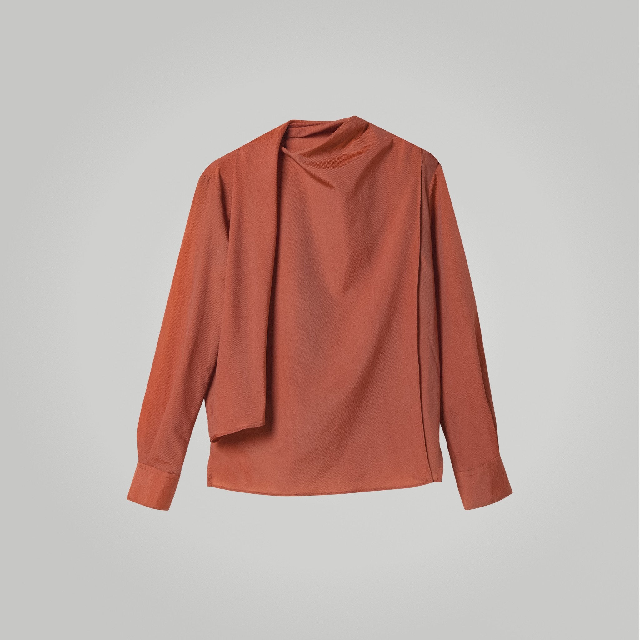 Scarf Blouse in in Rusty Pink