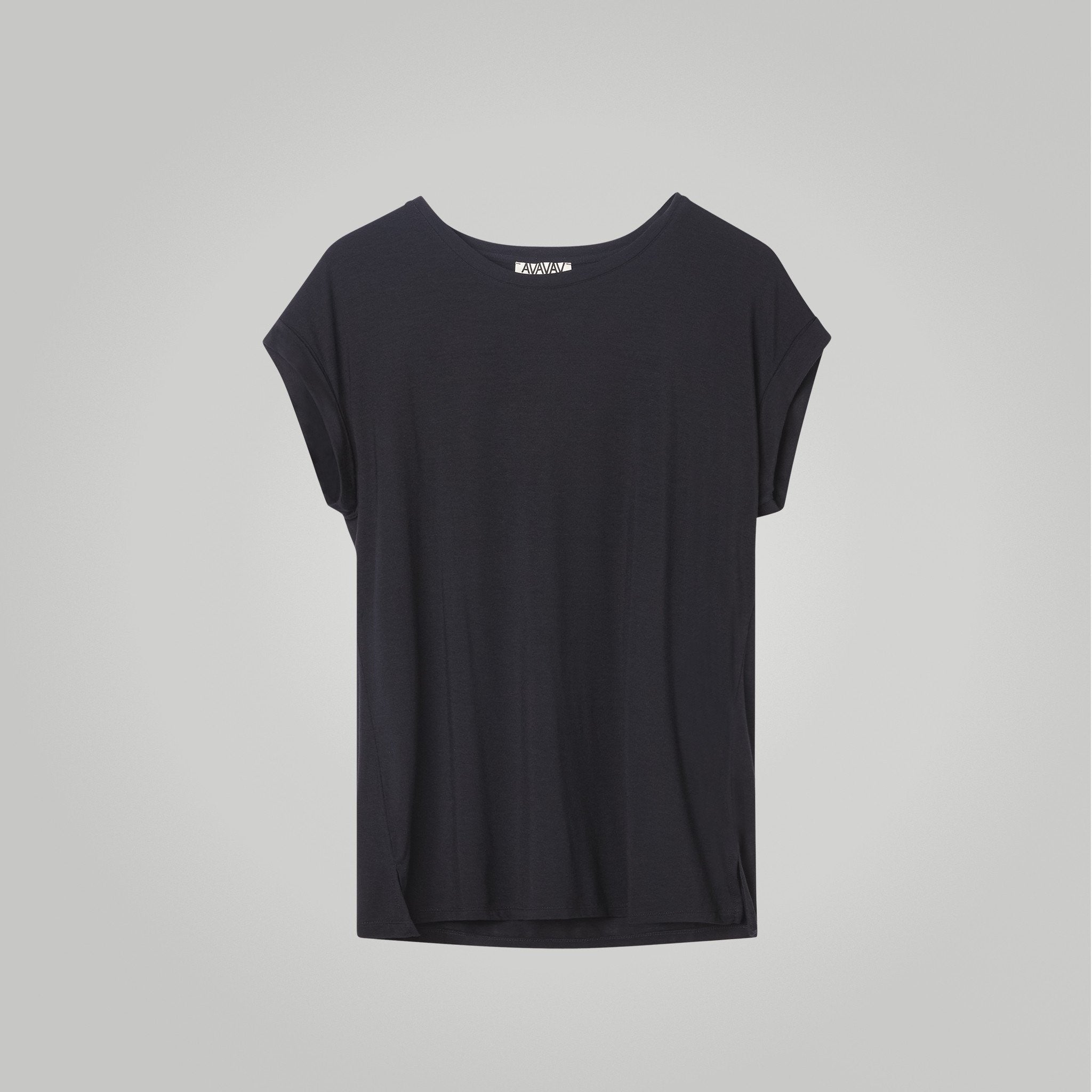 Round Neck Tee in Black