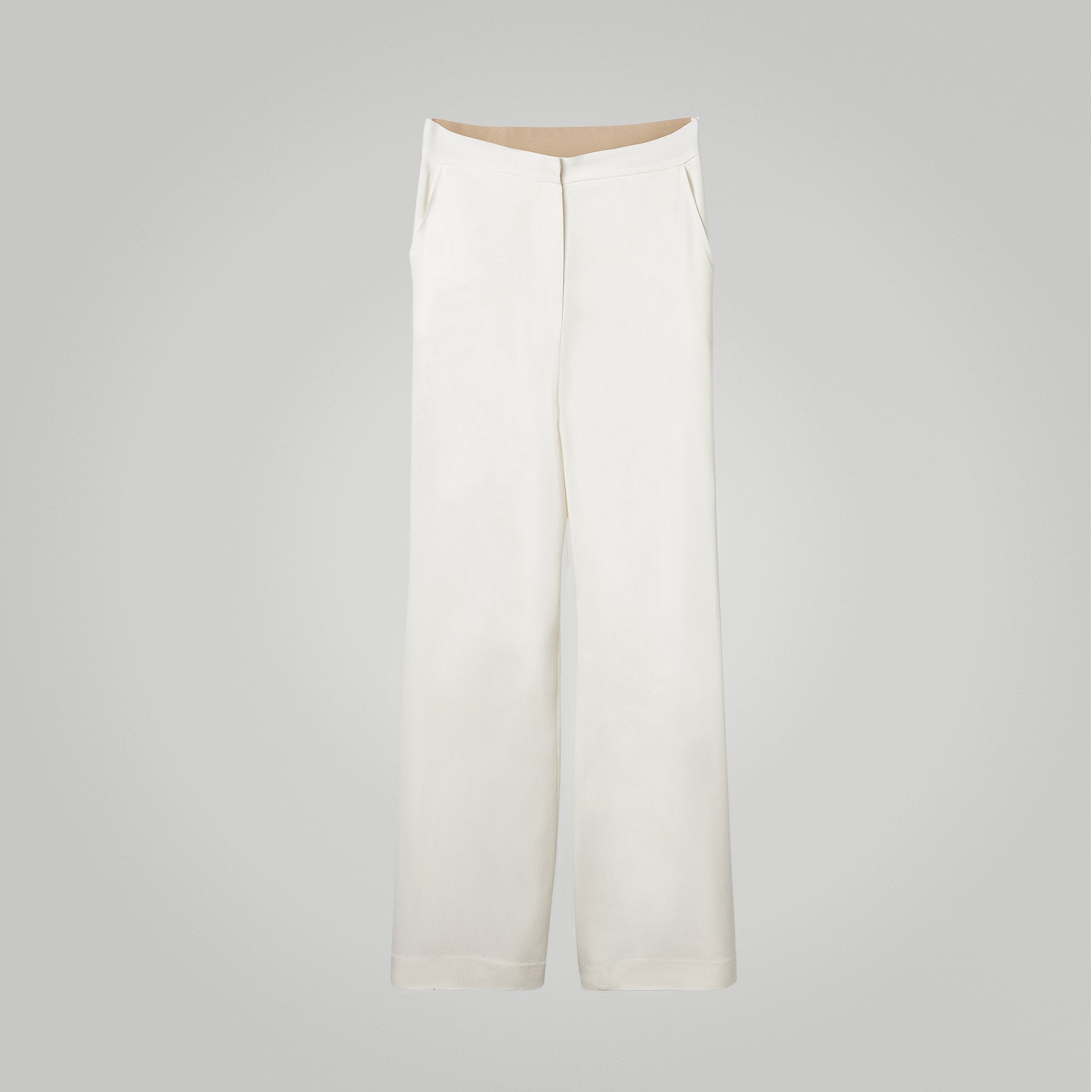 Long Wide Pants in Off-White