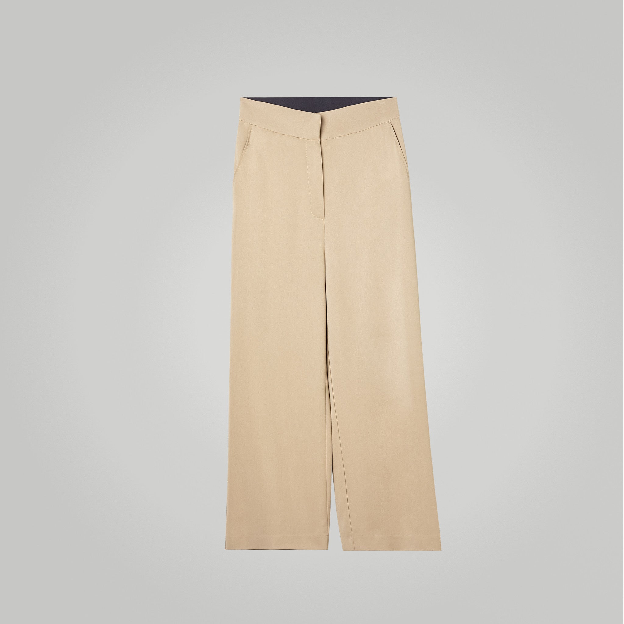 Wide Cropped Pants in Taupe