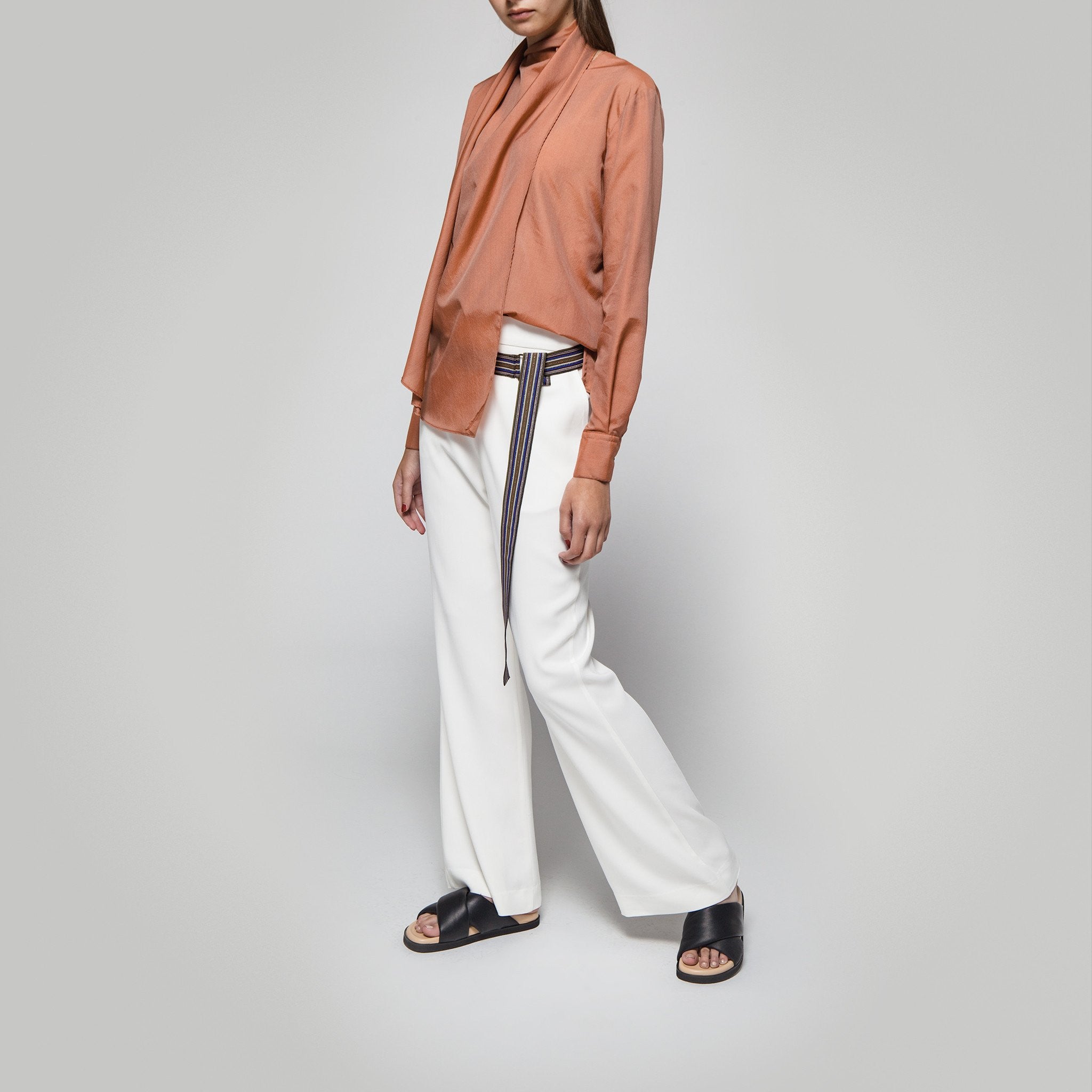 Long Wide Pants in Off-White