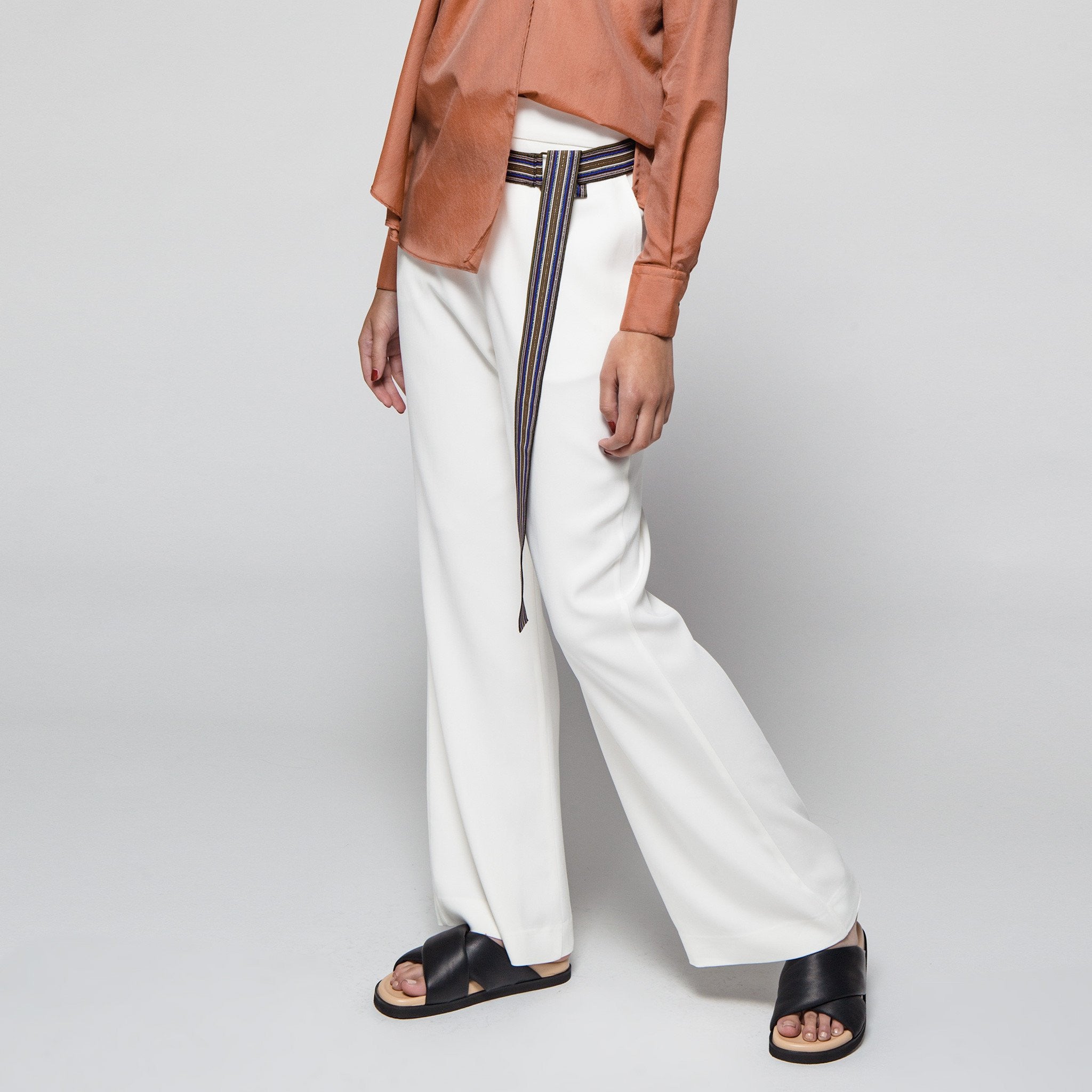 Long Wide Pants in Off-White