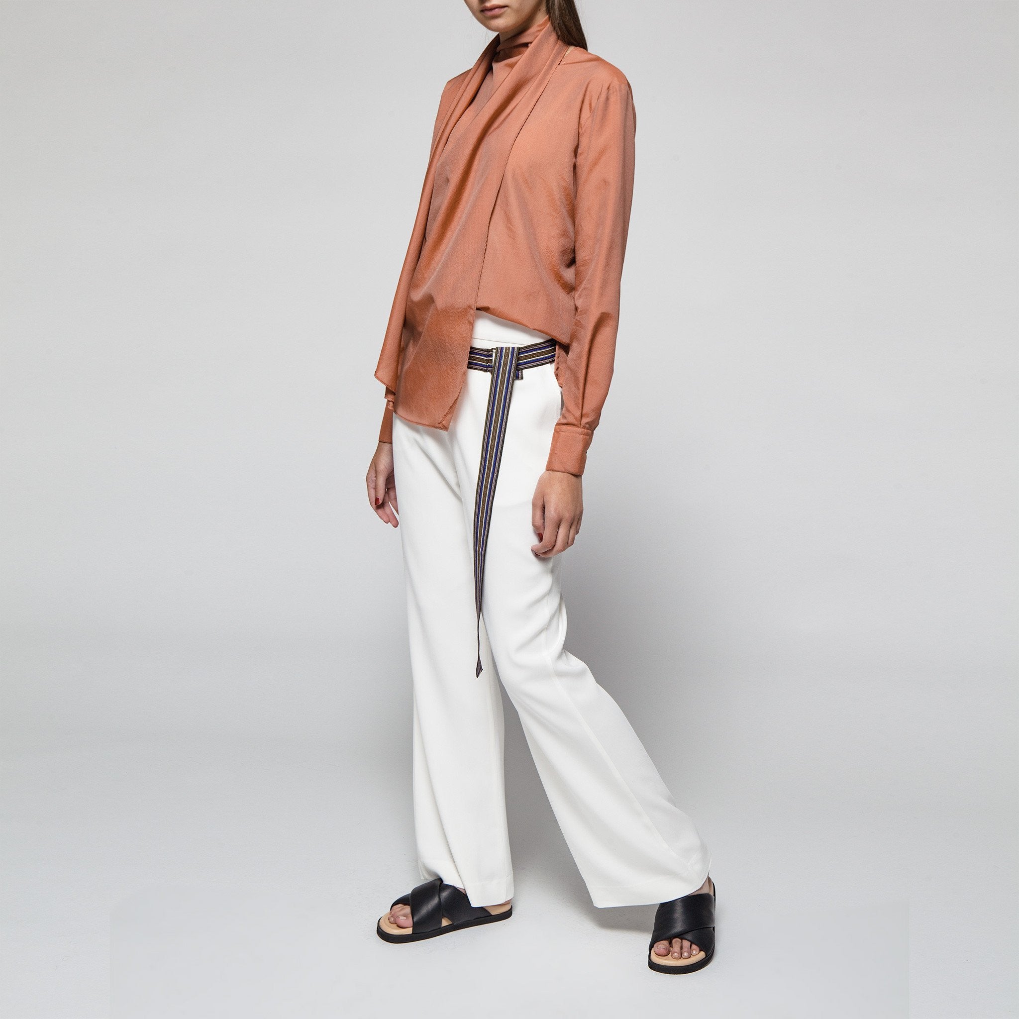 Long Wide Pants in Off-White