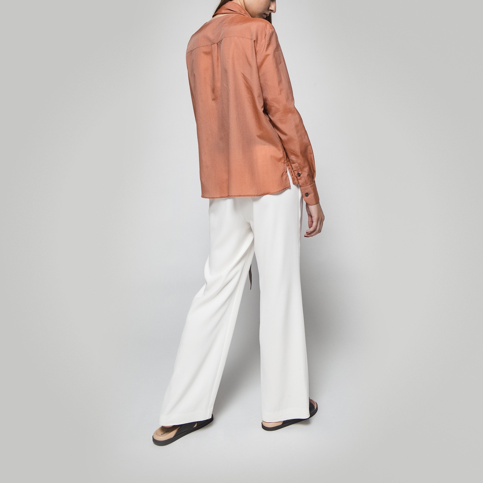 Scarf Blouse in in Rusty Pink