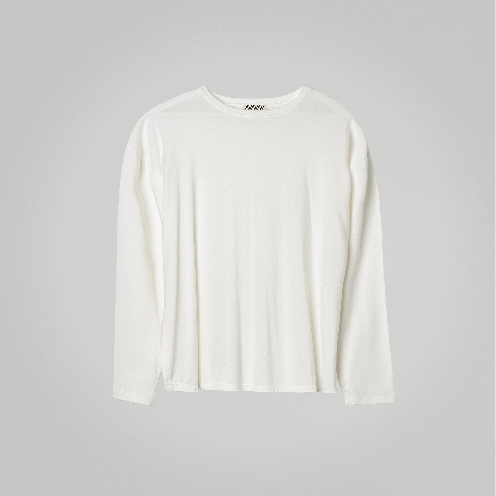 Long Sleeve Tee in Off-white