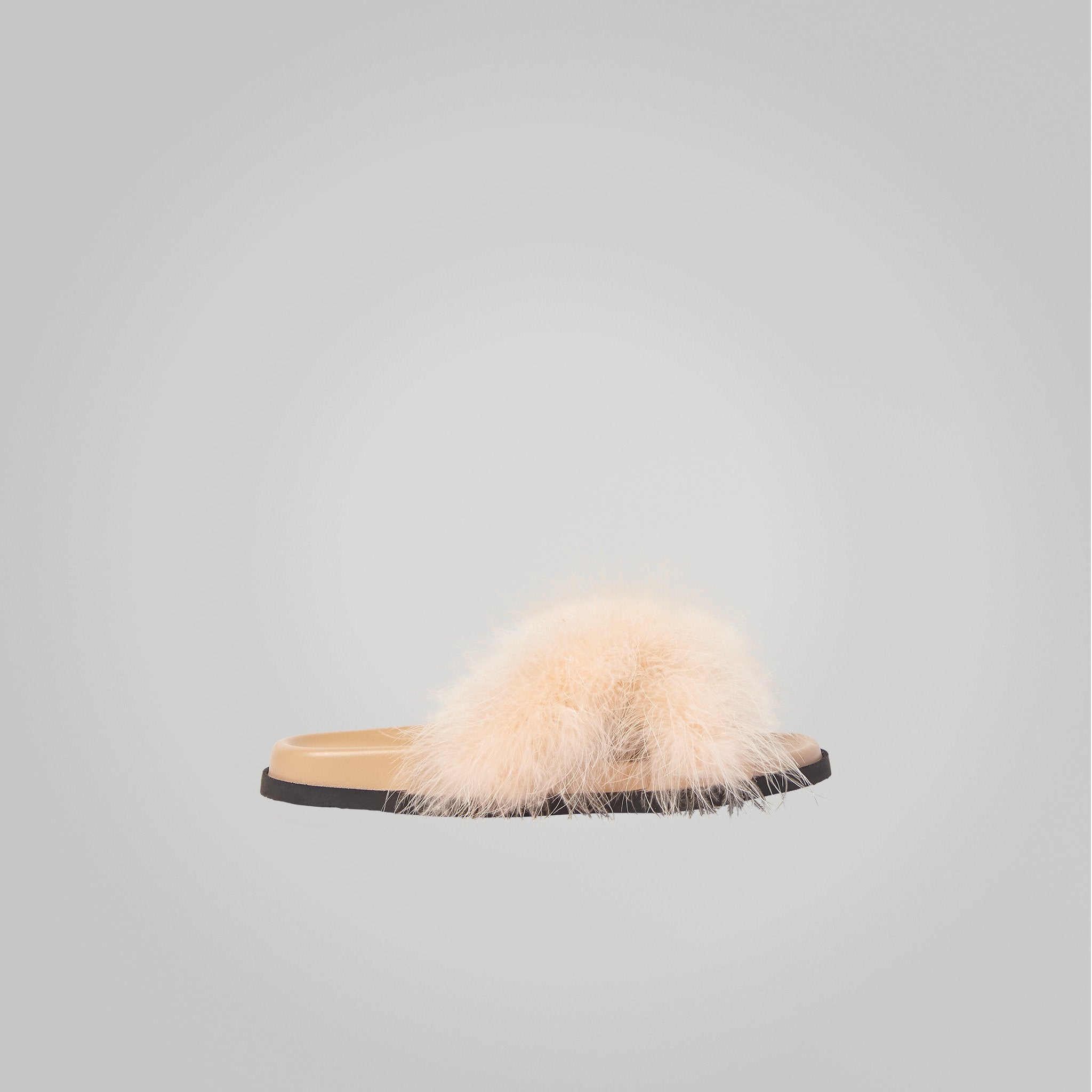 Feather Sandals in Light Peach